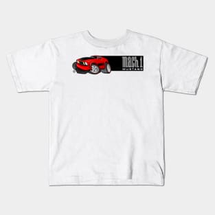 Mach 1 Red with Black Stripe Kids T-Shirt